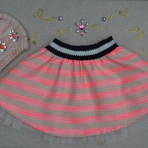 Billieblush Festive & Fun Skirt! with Pom Pom Cap!